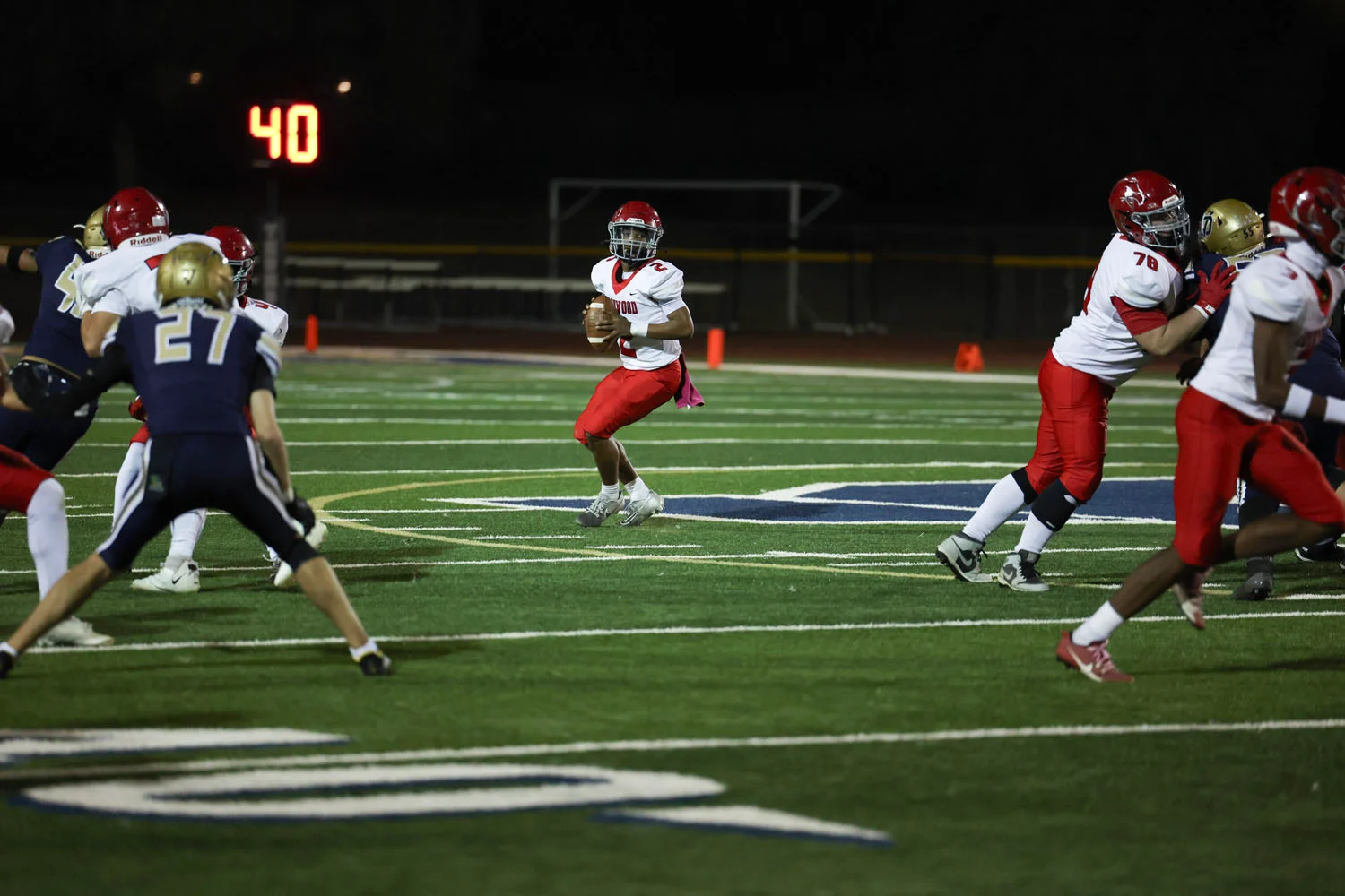 QB looking down the field