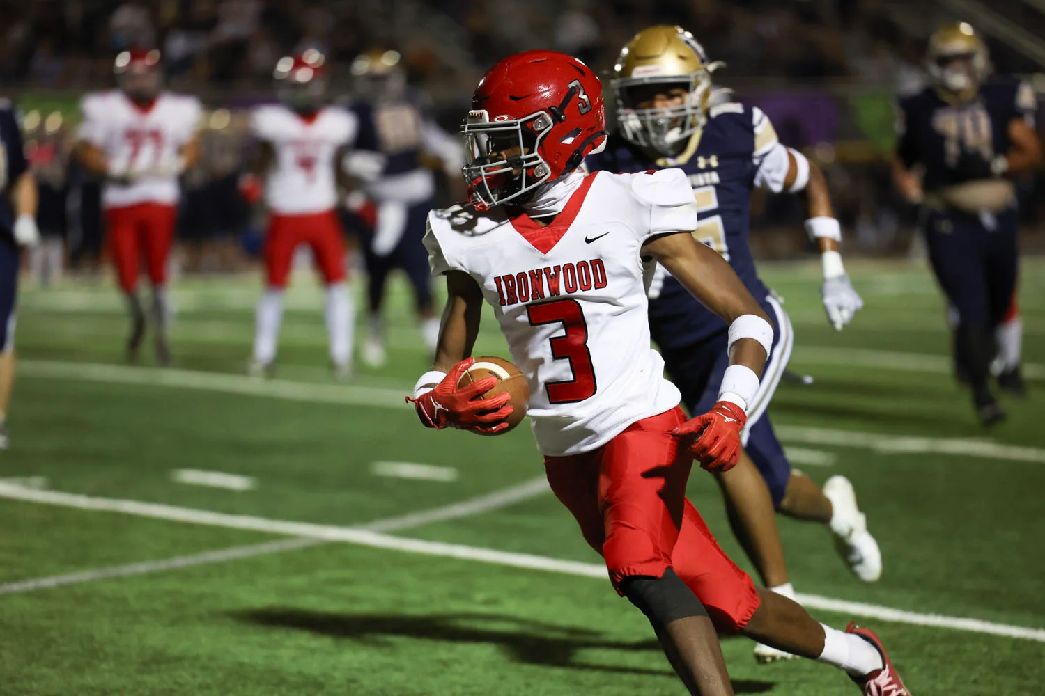Turning and running after the catch